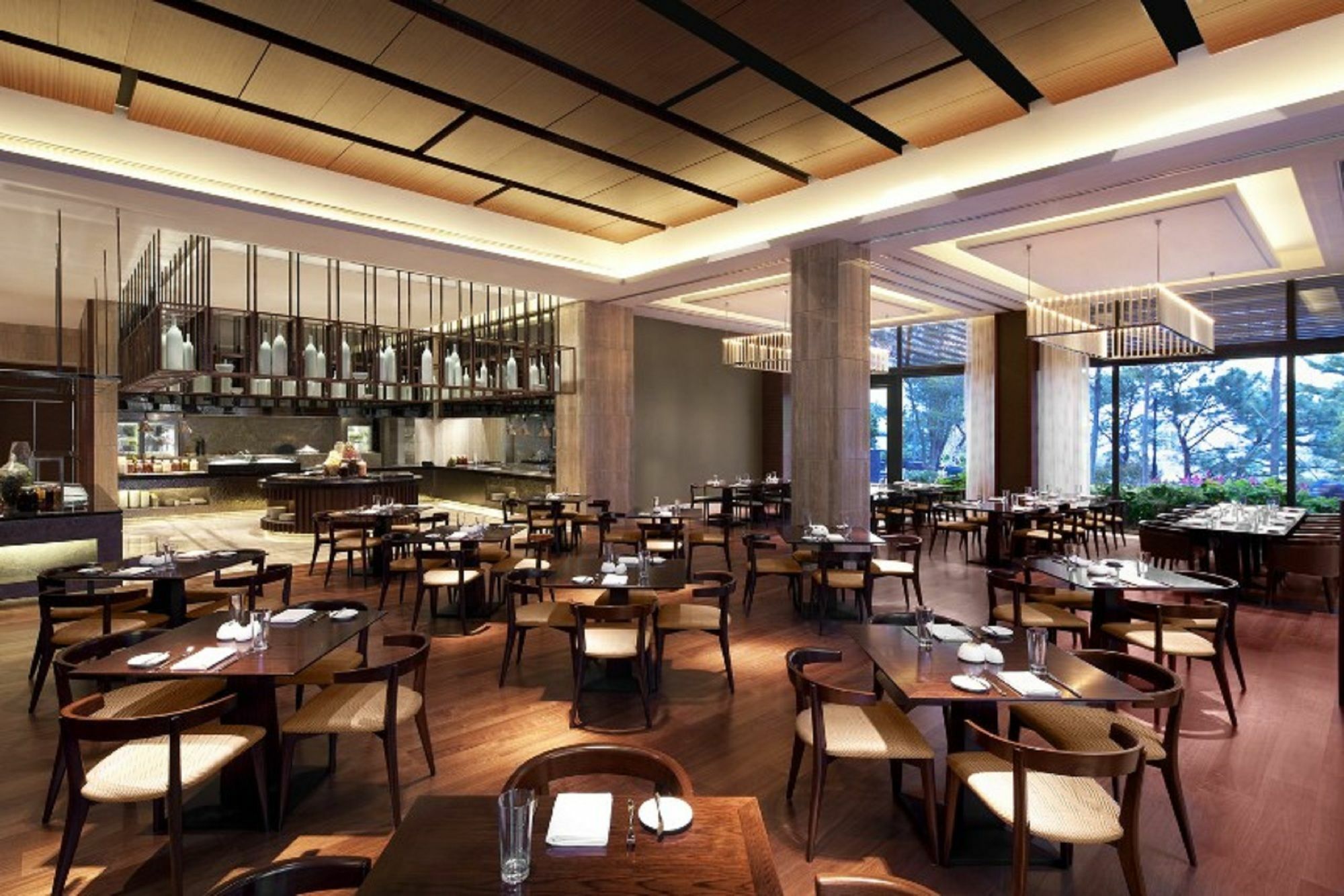 The Mulian Urban Resort Hotels Huadu Kanton Restaurace fotografie